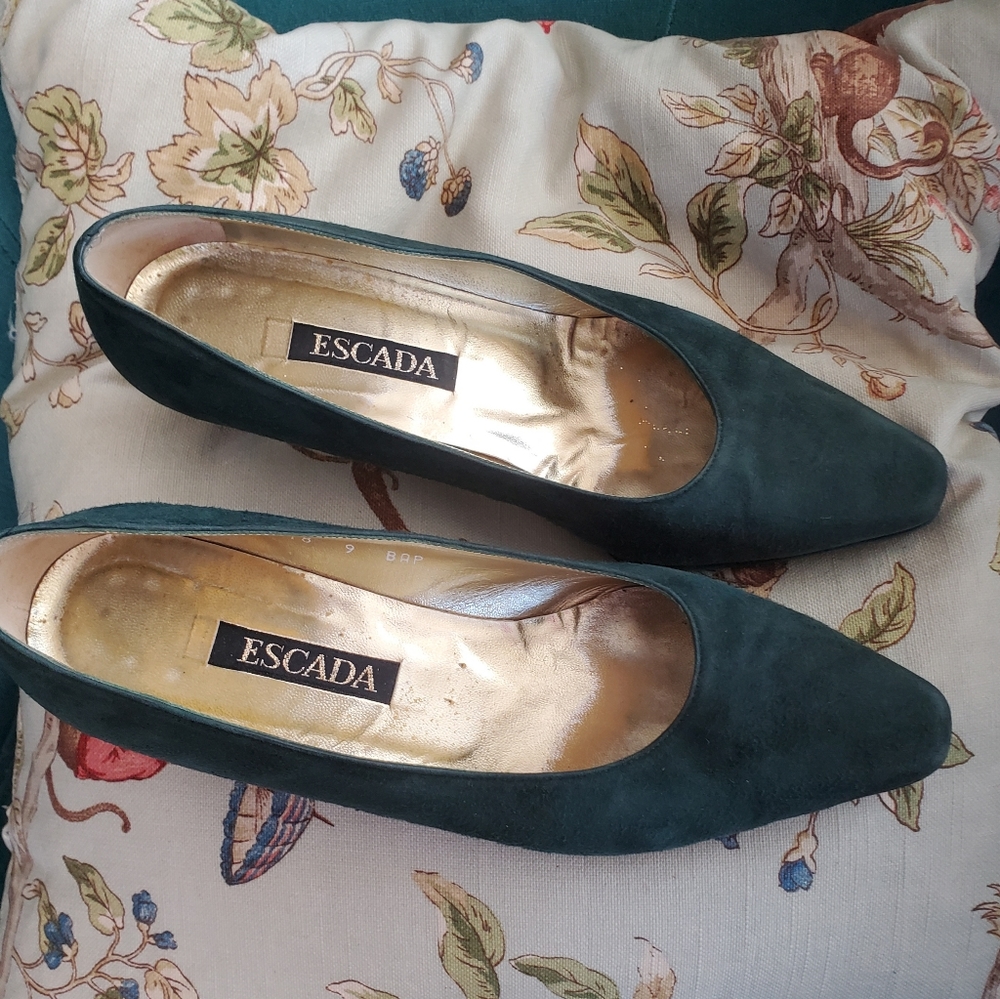 Escada Emerald Green Heels 9